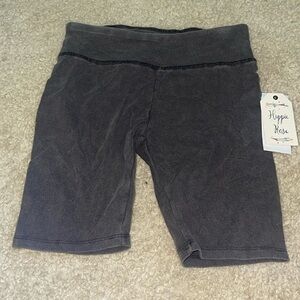 Hippie Rose Gray Bike Shorts